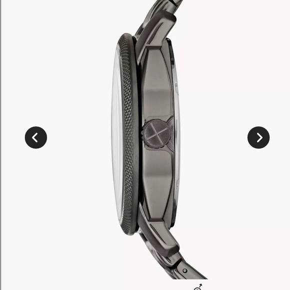 Fossil Machine Smoke Stainless Steel Watch - good condition! Comes in box - Picture 4 of 13